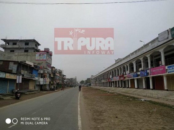 Life paralyzed in Tripura in trade union strike Life paralyzed in Tripura in trade union strike
